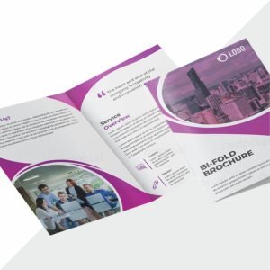 Bi-fold brochure with custom design, perfect for professional brand, service, or product presentations.