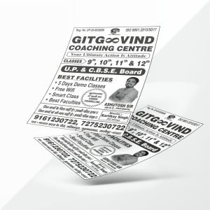 Black and white printed flyers for cost-effective advertising and promotions.