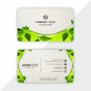 Eco-friendly business card made from recycled materials
