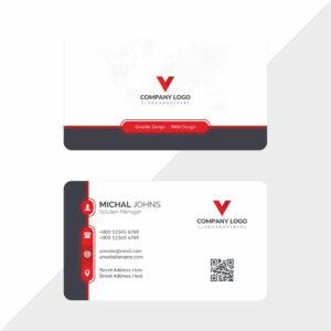 Professional visiting card with clean layout and contact details