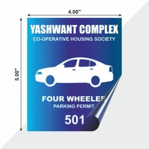 Car Parking Sticker Front Gumming